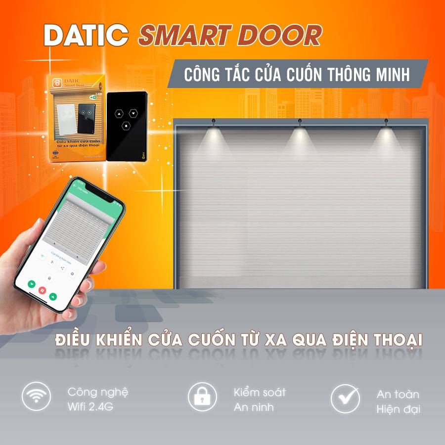 Công tắc cửa cuốn Datic Smart Door màu đen